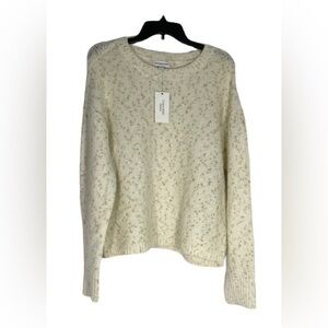 Calvin Klein Women's Long Sleeve Crewneck Metallic Sweater